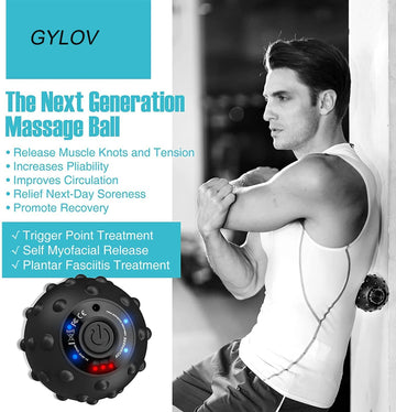 4-Speed Vibrating Trigger Point Massage Ball – Deep Tissue Muscle Relief & Plantar Fasciitis Recovery