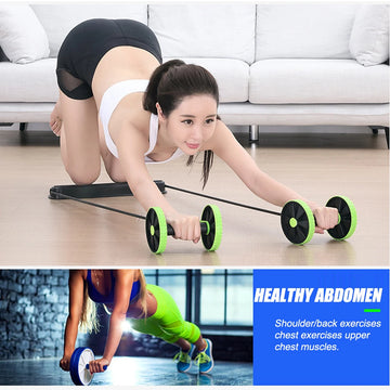 4 Wheels Abdominal Muscle Roller Exercise Equipment
