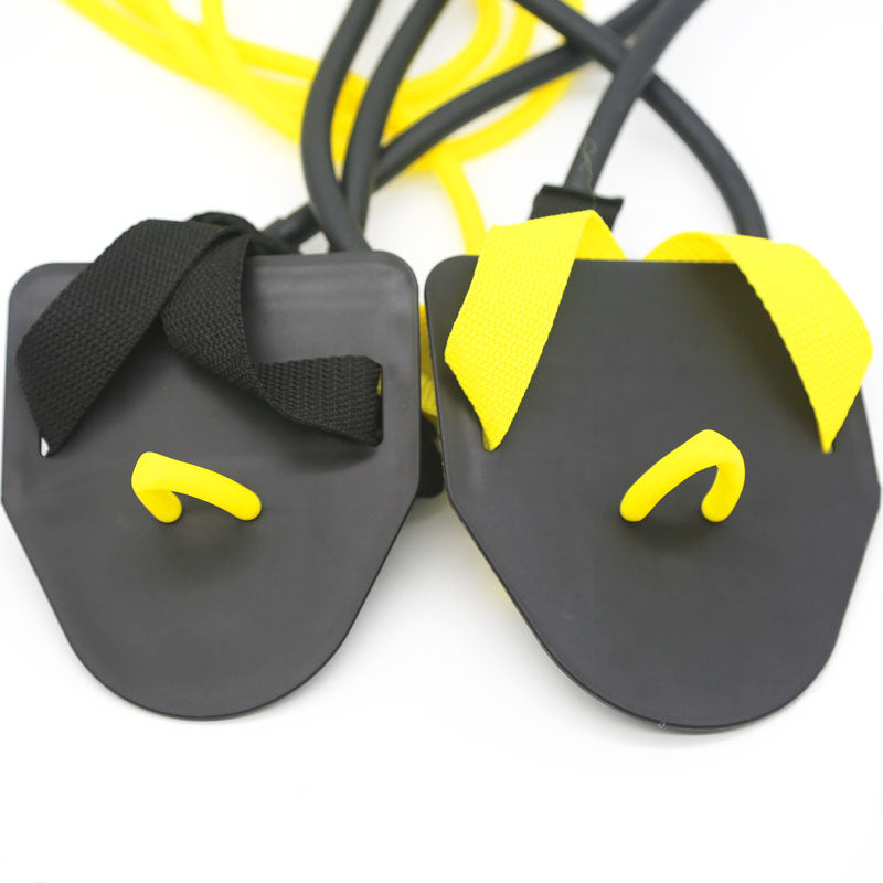 Stretch Pull Rope Compare Yellow and Black Hand Paddles - Thefitnesshut.com