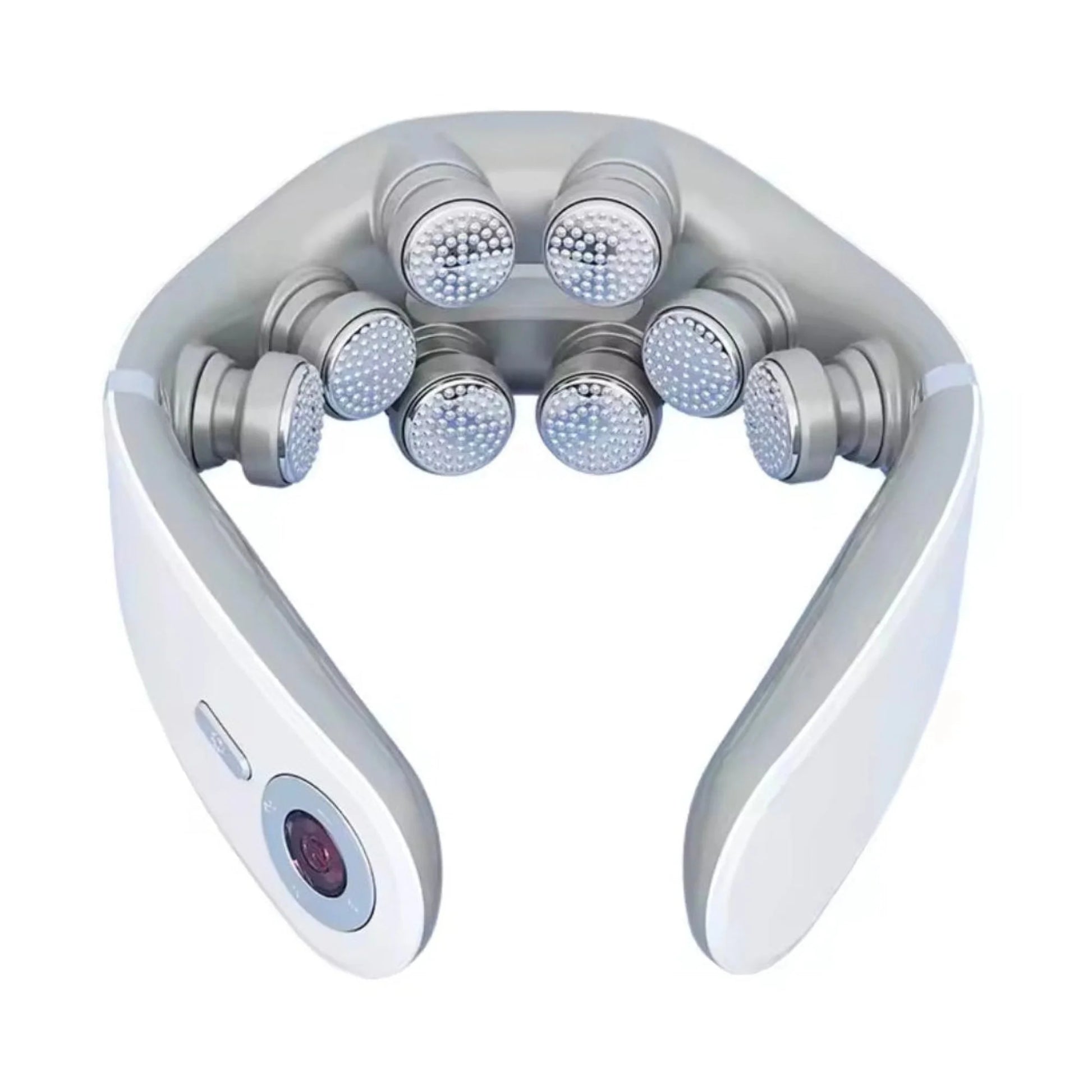 8D EMS pulse neck massager with infrared heat therapy for muscle relaxation, neck pain relief, and recovery support