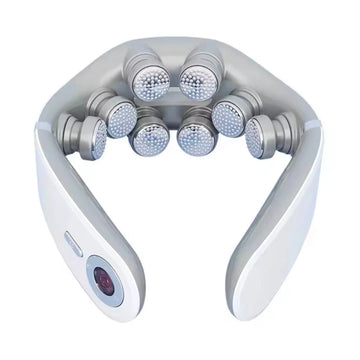 8D EMS pulse neck massager with infrared heat therapy for muscle relaxation, neck pain relief, and recovery support