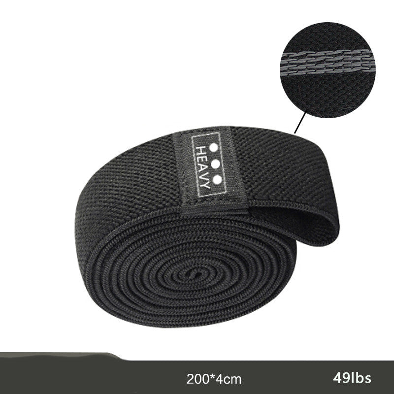 Fitness Resistance Squat Belt with Elastic Rope for Slimming and Hip Exercises anti slip black 49 lbs