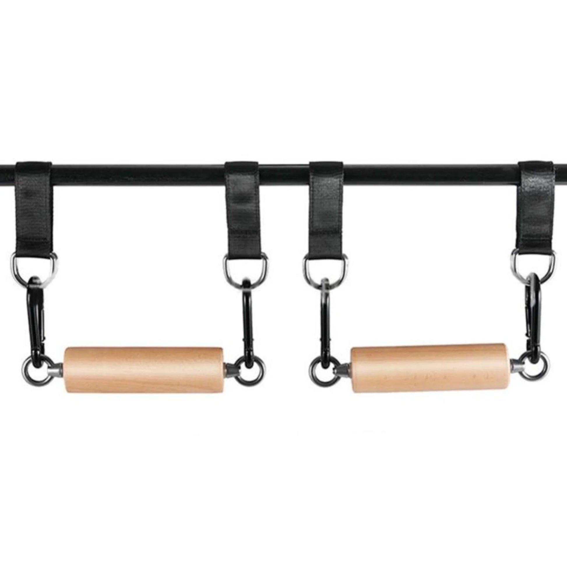 Double-layer reinforced straps designed for abrasion resistance and secure mounting during grip training