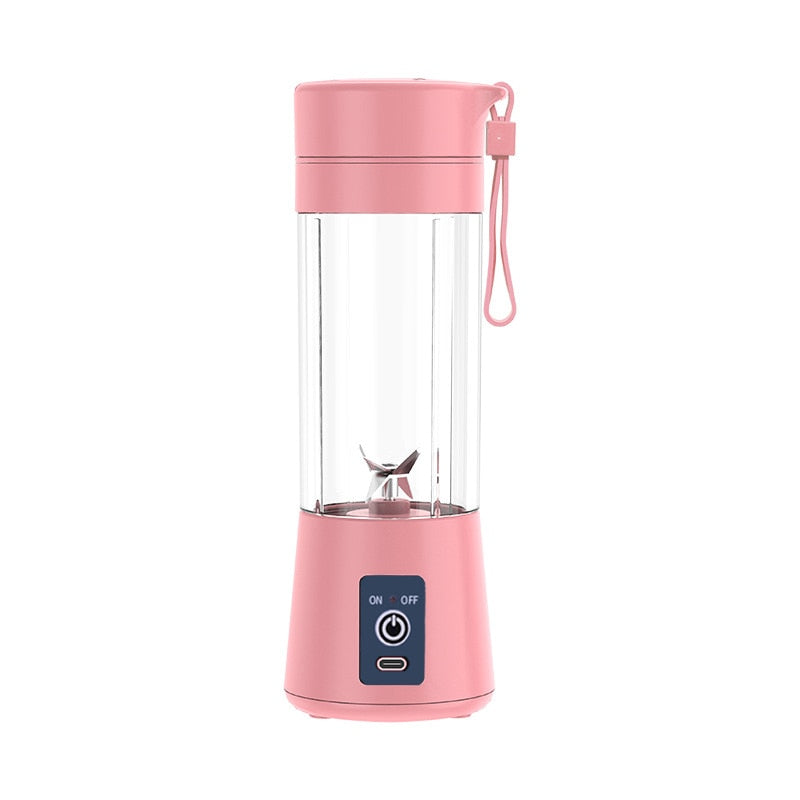 USB Rechargeable Portable Blender Standard Model in Pink - Thefitnesshut.com