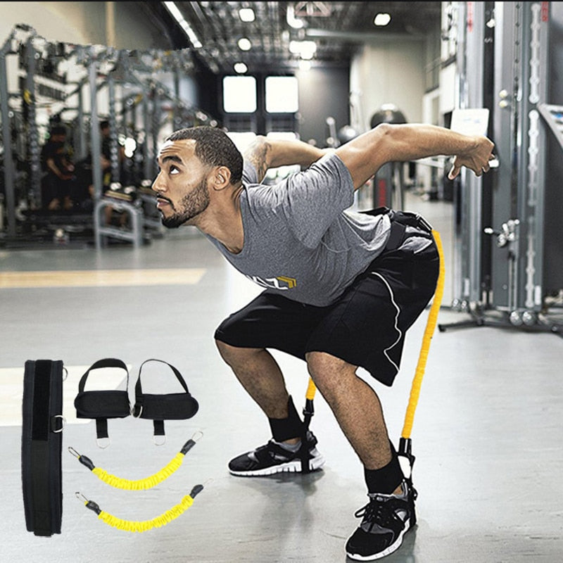 Foot Pedal Resistance Band in Yellow in Action - Thefitnesshut.com