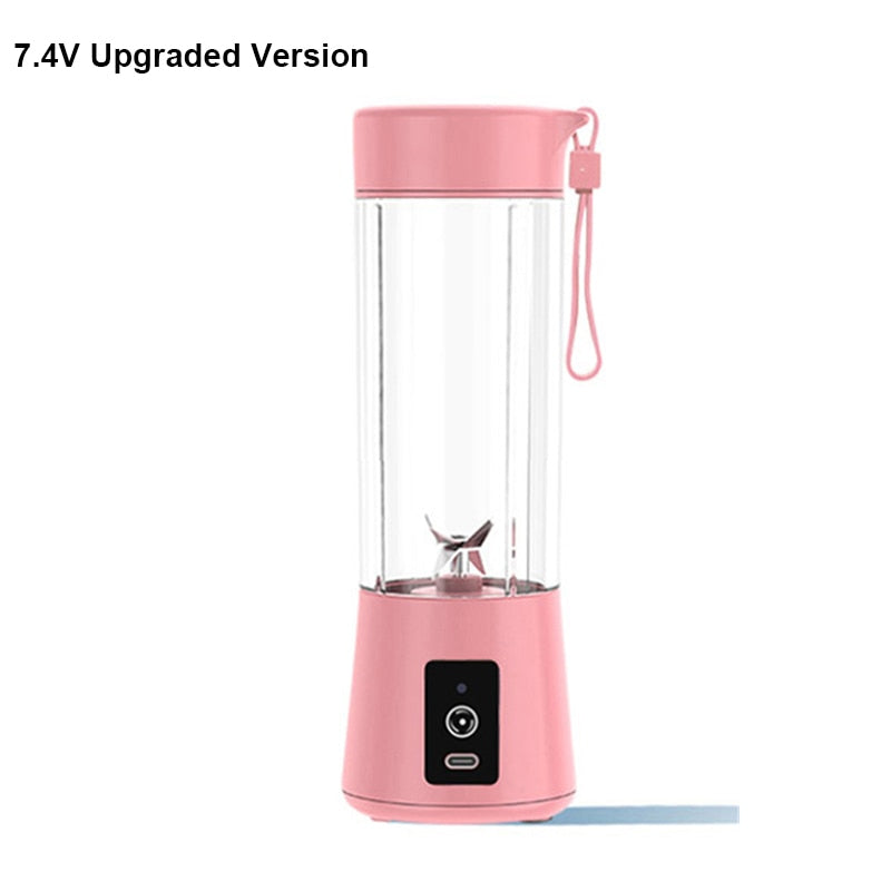 USB Rechargeable Portable Blender with 7.4v in Pink USB Rechargeable Portable Blender, Blend On-the-Go - Thefitnesshut.com