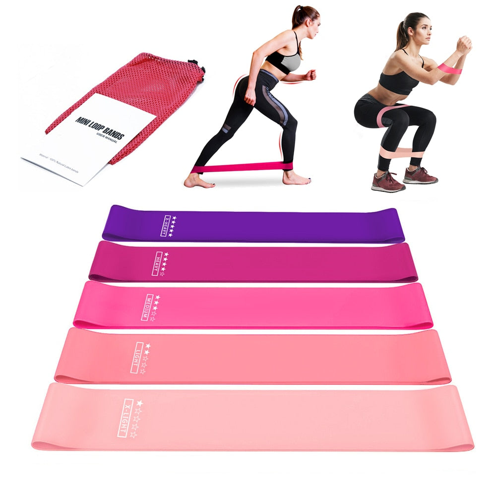 Training Resistance Bands Leg Bands in Purples and Pinks - Thefitnesshut.com