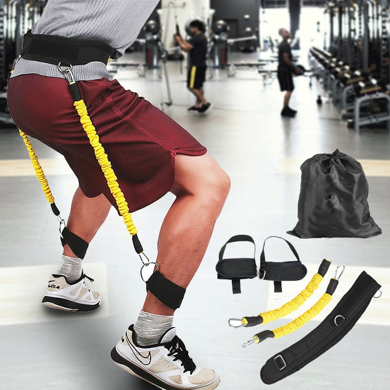 Foot Pedal Resistance Band in Yellow in Use - Thefitnesshut.com