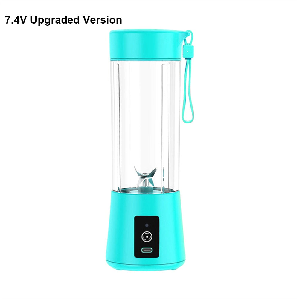 USB Rechargeable Portable Blender with 7.4v in Aqua Blue  - Thefitnesshut.com